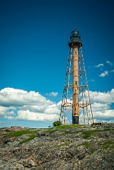 Marblehead Light Over Rocky Hilltop of Chandler Hovey Park
